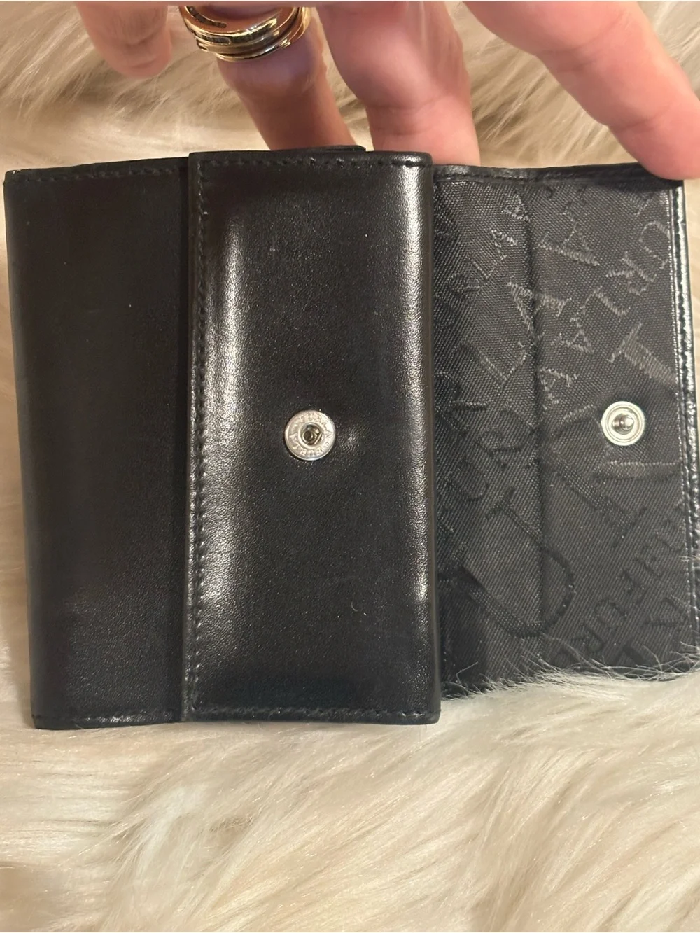 FURLA Classic Tri-Fold Wallet Leather Black